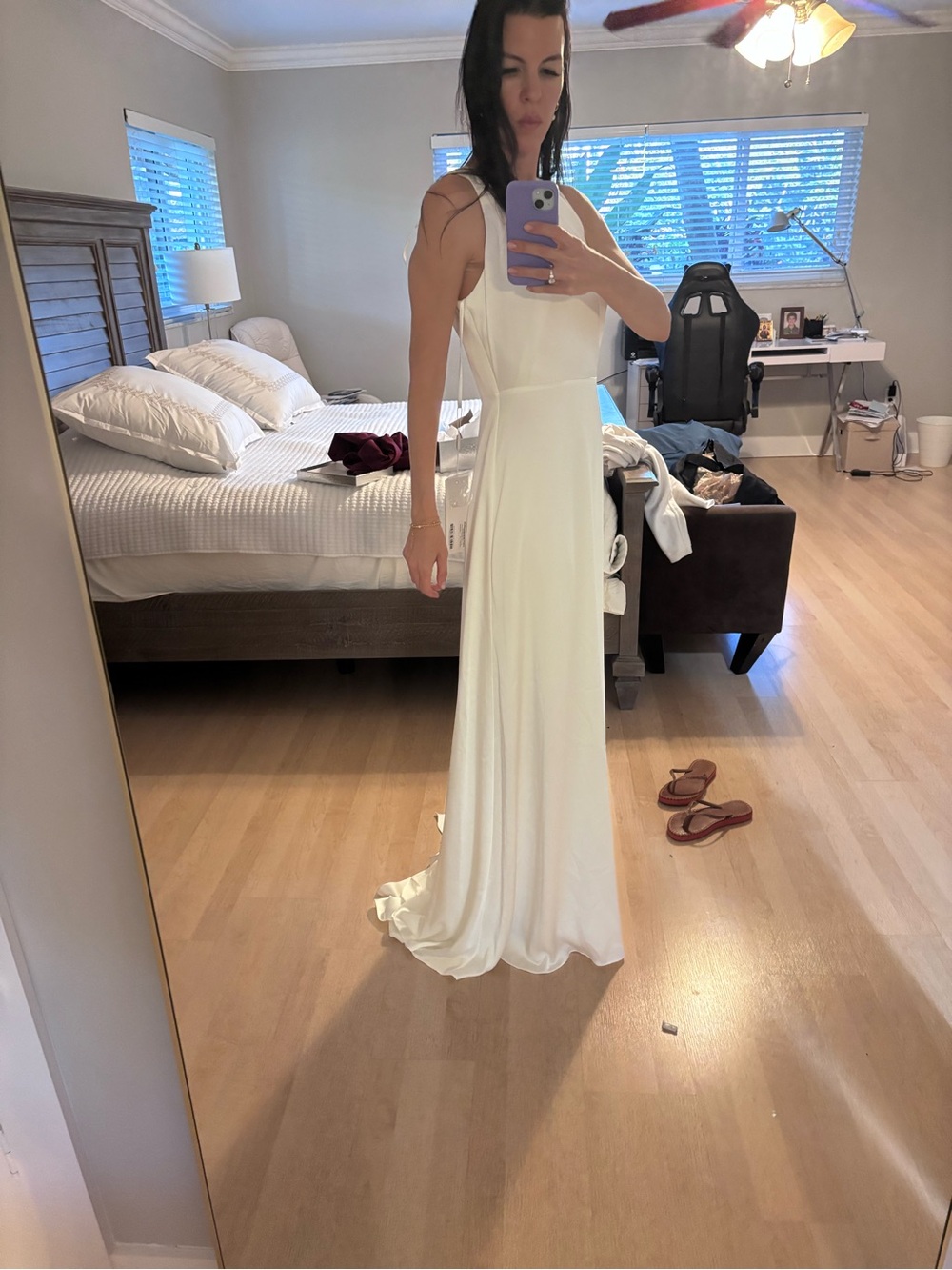 Rosa Clara White Sleeveless Maxi Gown. Perfect condition